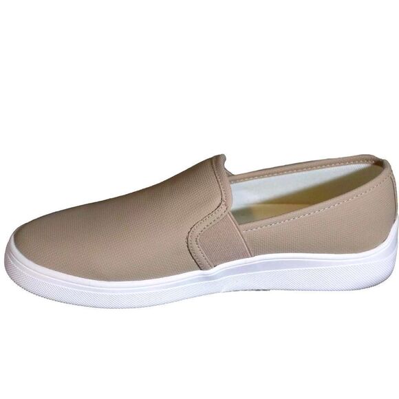 Kensie Stephanie Ladies' Perforated Slip-On Sneaker, Tan, New in Box - Picture 4 of 5